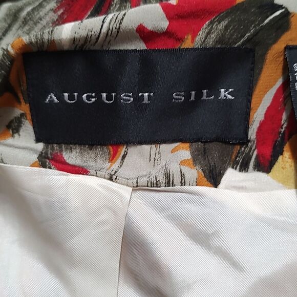 August Silk  100% silk  2 pc wrap skirt and blouse set   Sz 6/8  NWT - Picture 9 of 14